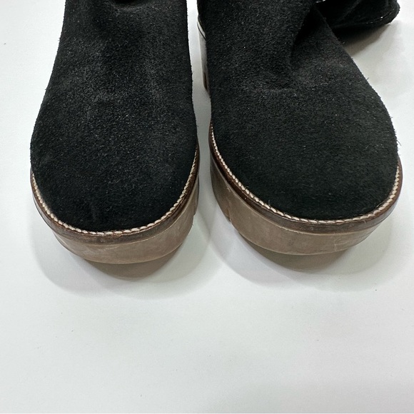 Kors Michael Kors Suede Platform Wedge Boots Black Size 6 - Picture 6 of 16